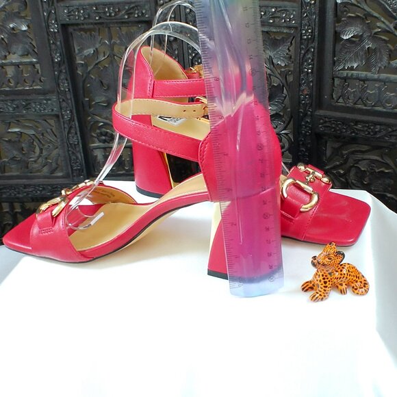 Women's Ninety Union Red Sandals Size 7 - Picture 3 of 4